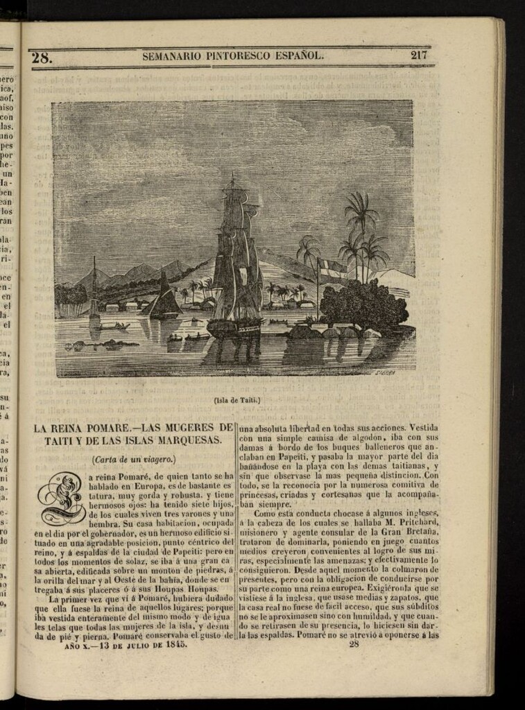 Miniatura de Semanario Pintoresco Español del 13 de julio de 1845, nº 28