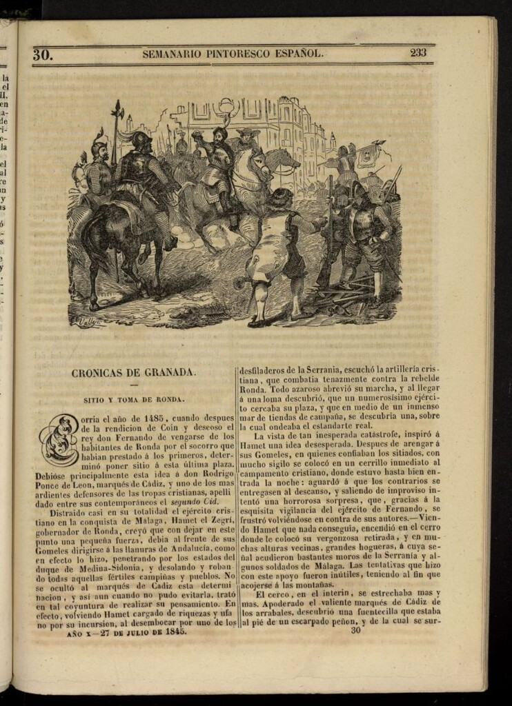 Miniatura de Semanario Pintoresco Español del 27 de julio de 1845, nº 30