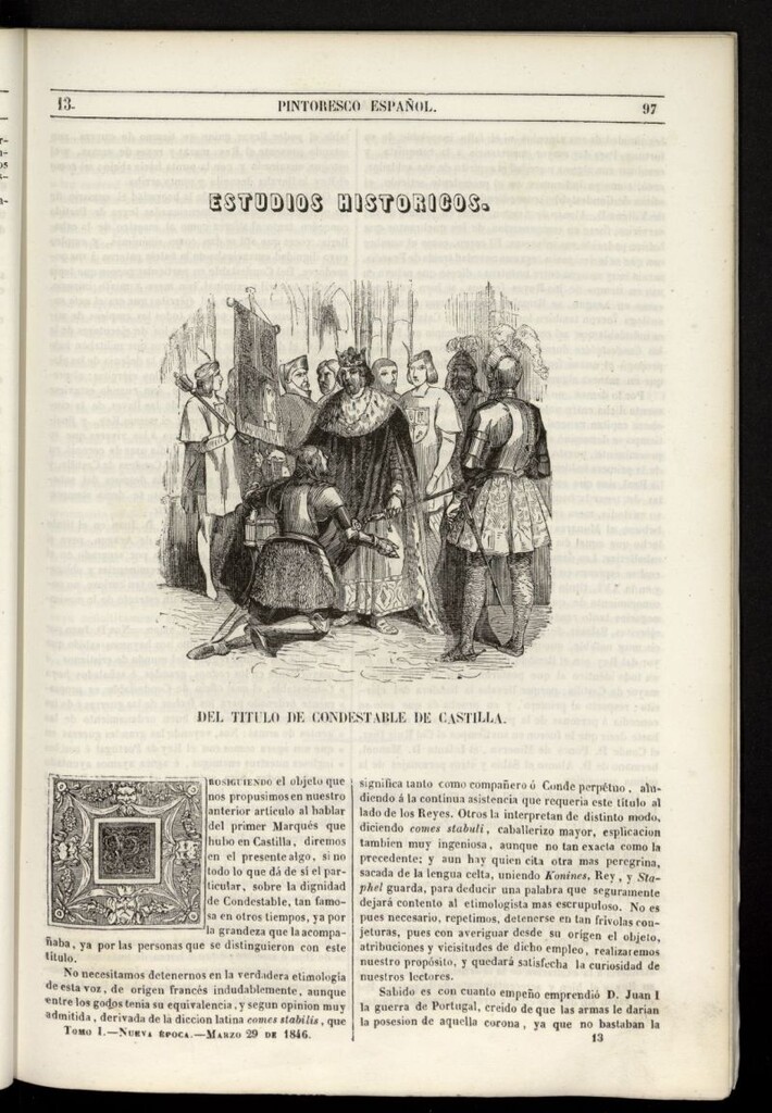 Miniatura de Semanario Pintoresco Español del 29 de marzo de 1846, nº 13
