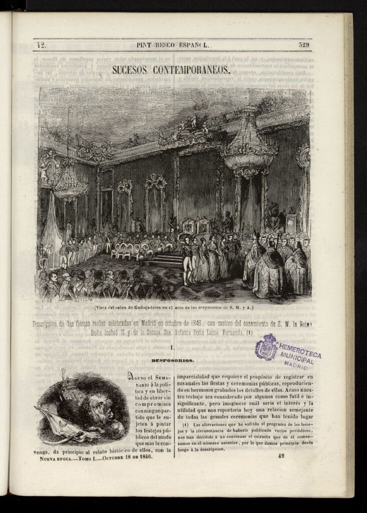 Miniatura de Semanario Pintoresco Español del 18 de octubre de 1846, nº 42