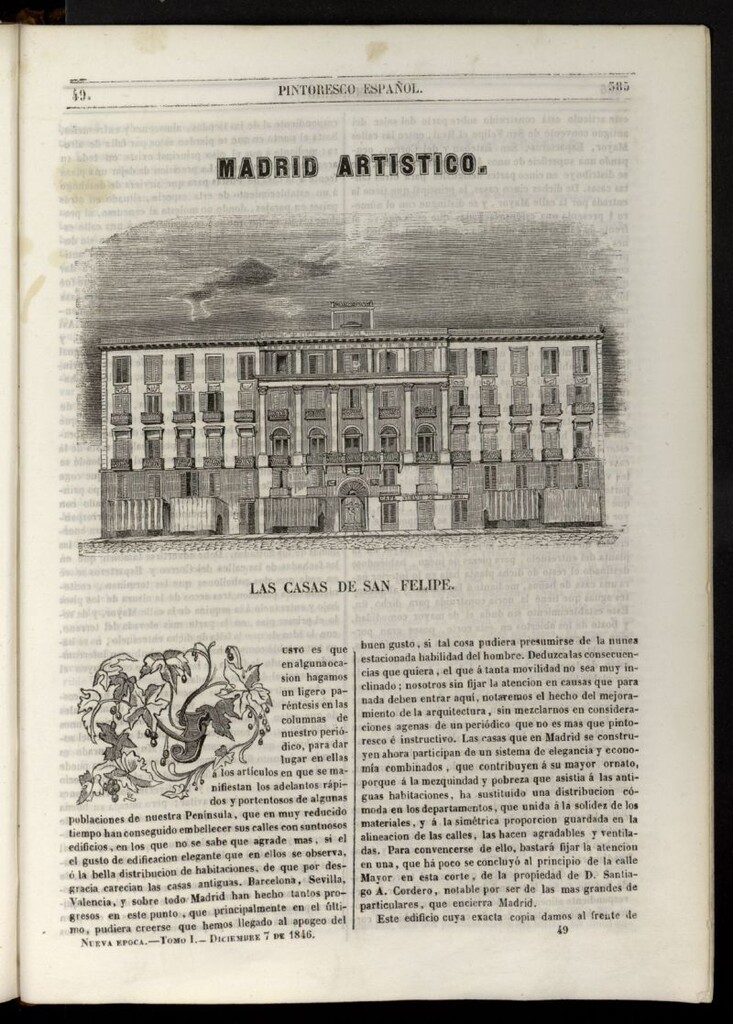 Miniatura de Semanario Pintoresco Español del 7 de diciembre de 1846, nº 49