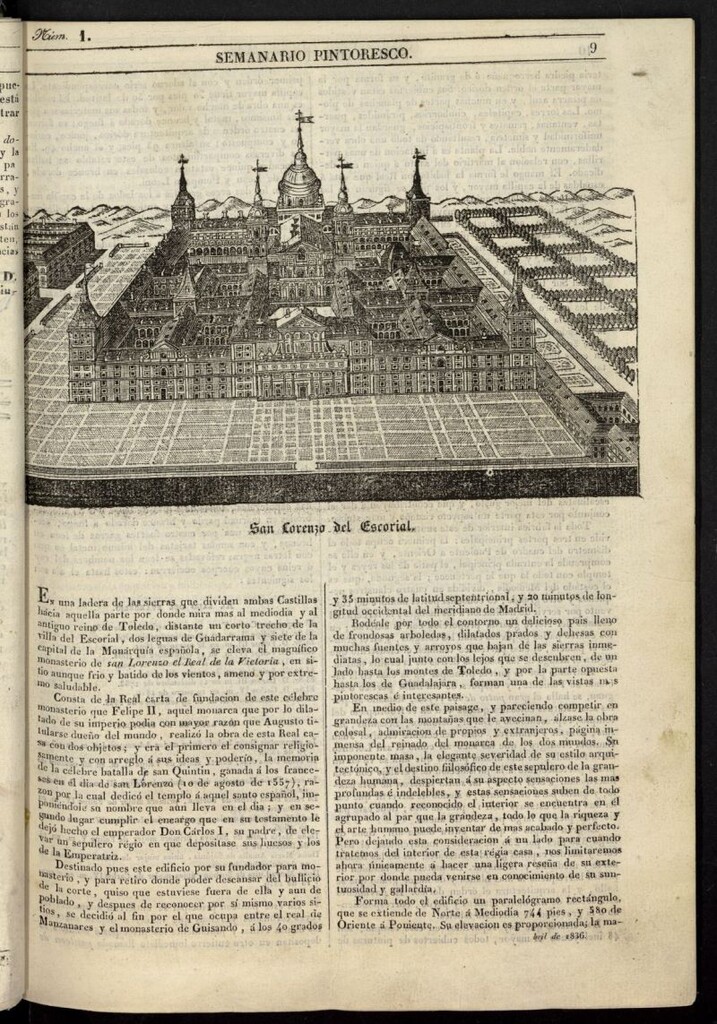Miniatura de Semanario Pintoresco Español del 3 de abril de 1836, nº 1
