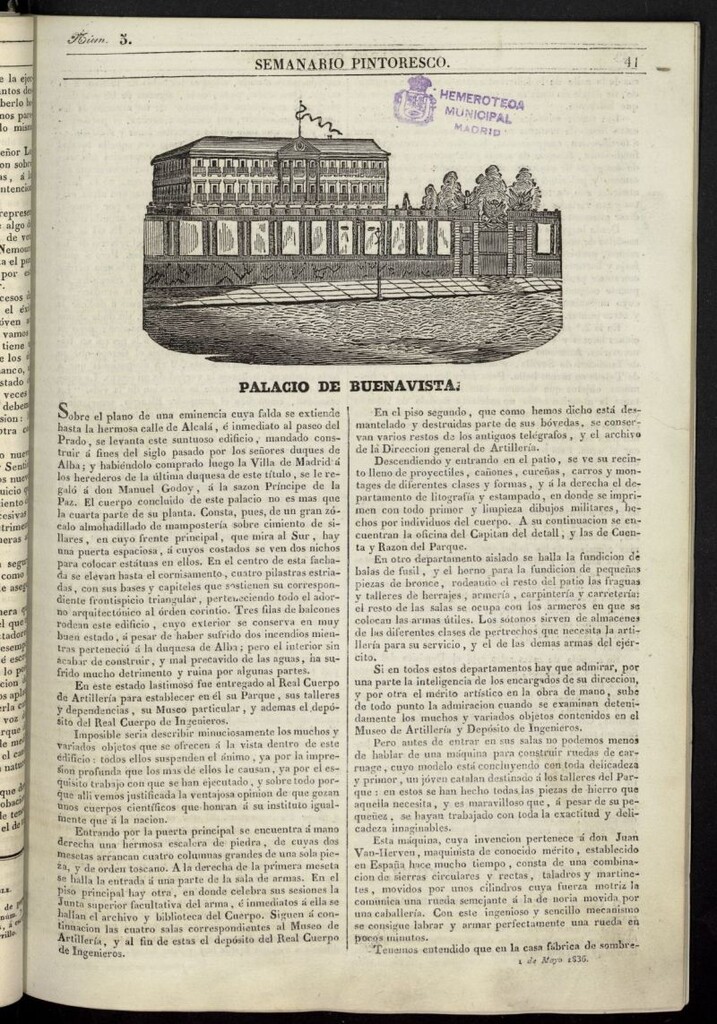 Miniatura de Semanario Pintoresco Español del 1 de mayo de 1836, nº 5