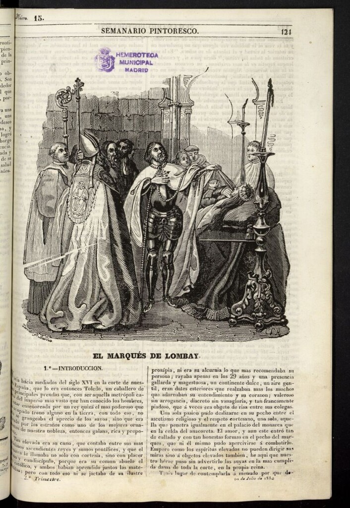 Miniatura de Semanario Pintoresco Español del 10 de julio de 1836, nº 15