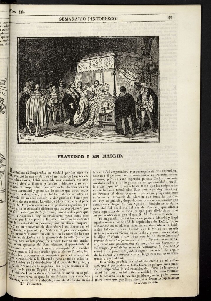 Miniatura de Semanario Pintoresco Español del 31 de julio de 1836, nº 18