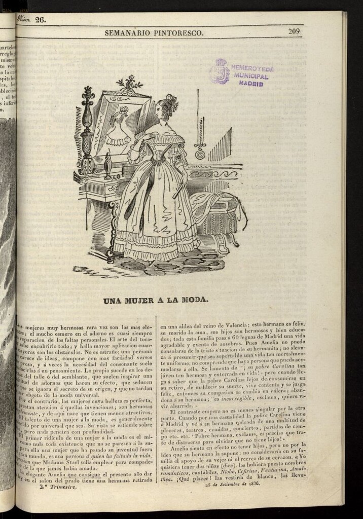 Miniatura de Semanario Pintoresco Español del 25 de septiembre de 1836, nº 26