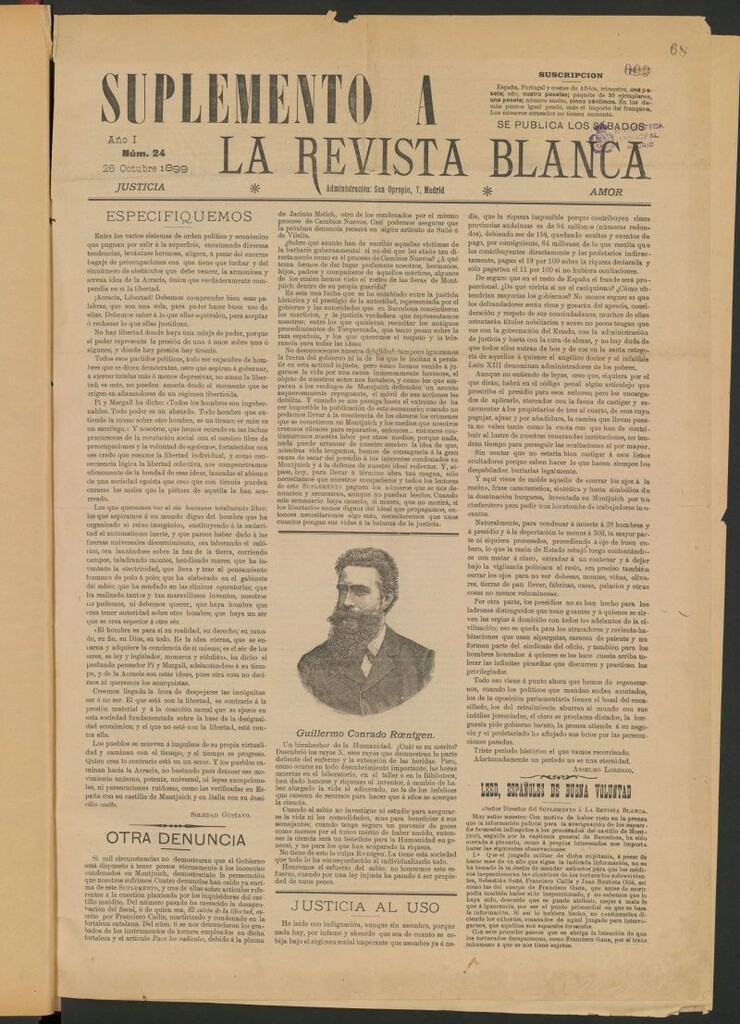 Miniatura de Suplemento a La Revista Blanca