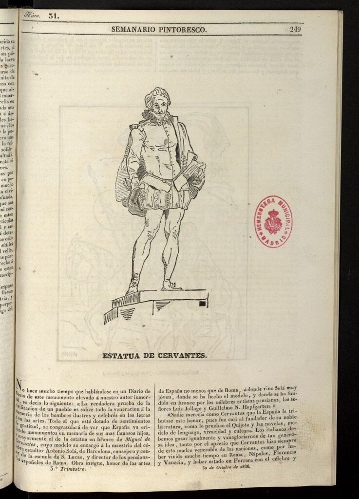 Miniatura de Semanario Pintoresco Español del 30 de octubre de 1836, nº 31