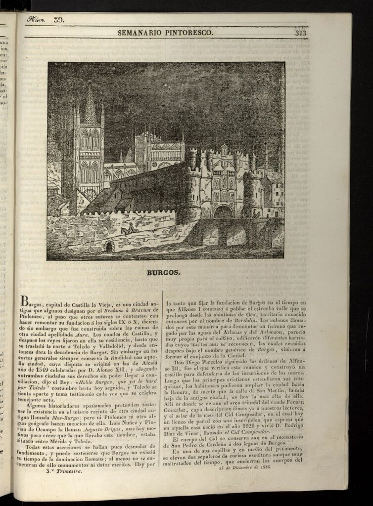 Miniatura de Semanario Pintoresco Español del 25 de diciembre de 1836, nº 39