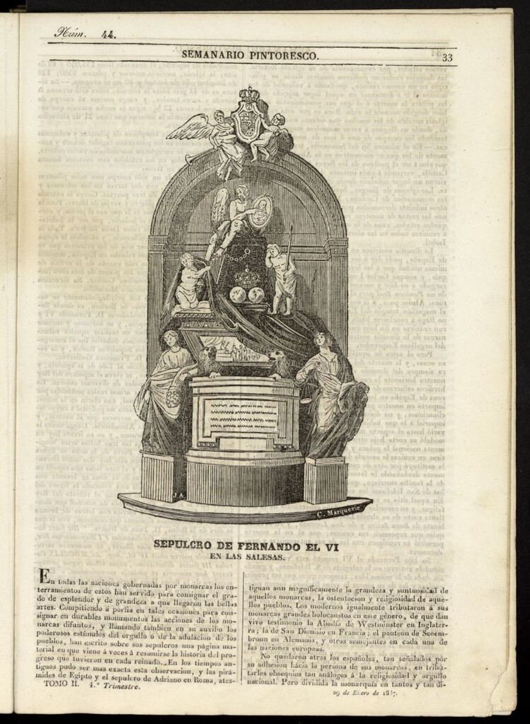 Miniatura de Semanario Pintoresco Español del 29 de enero de 1837, nº 44