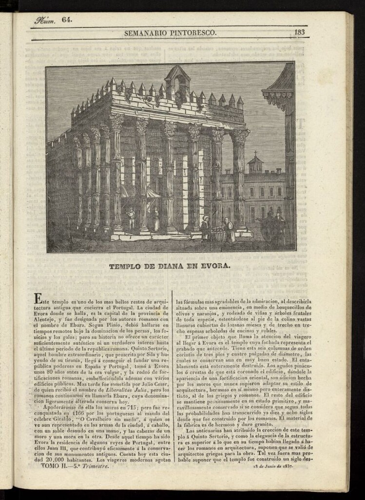 Miniatura de Semanario Pintoresco Español del 18 de junio de 1837, nº 64
