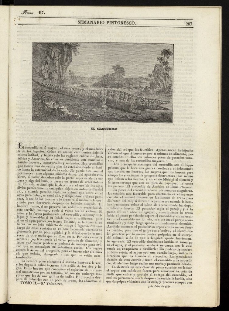 Miniatura de Semanario Pintoresco Español del 9 de julio de 1837, nº 67