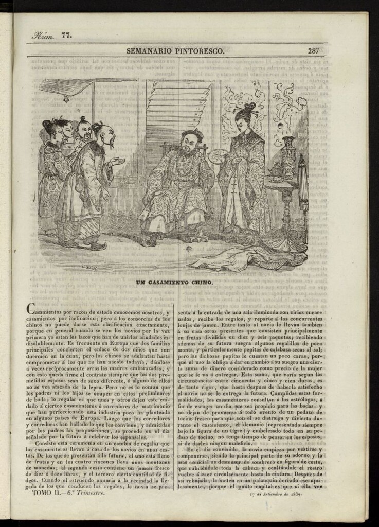 Miniatura de Semanario Pintoresco Español del 17 de septiembre de 1837, nº 77