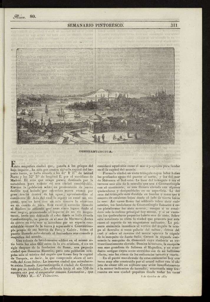 Miniatura de Semanario Pintoresco Español del 8 de octubre de 1837, nº 80