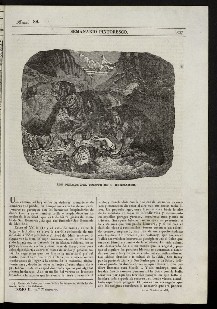 Miniatura de Semanario Pintoresco Español del 22 de octubre de 1837, nº 82