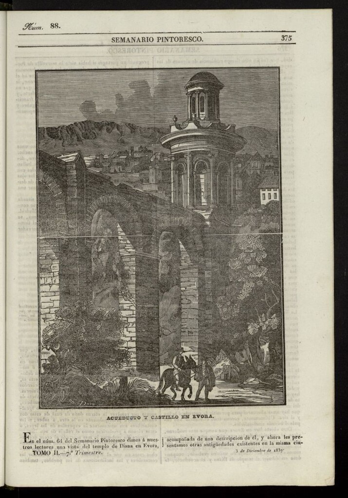 Miniatura de Semanario Pintoresco Español del 3 de diciembre de 1837, nº 88