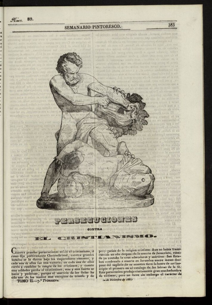 Miniatura de Semanario Pintoresco Español del 10 de diciembre de 1837, nº 89