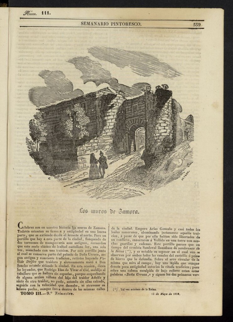Miniatura de Semanario Pintoresco Español del 13 de mayo de 1838, nº 111
