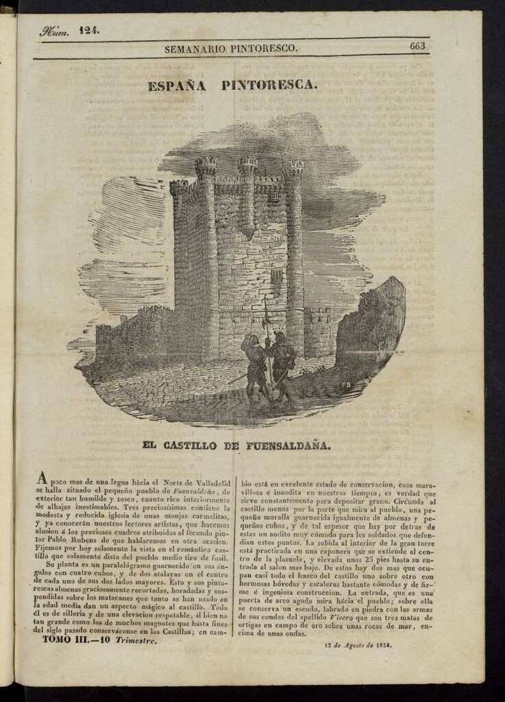 Miniatura de Semanario Pintoresco Español del 12 de agosto de 1838, nº 124