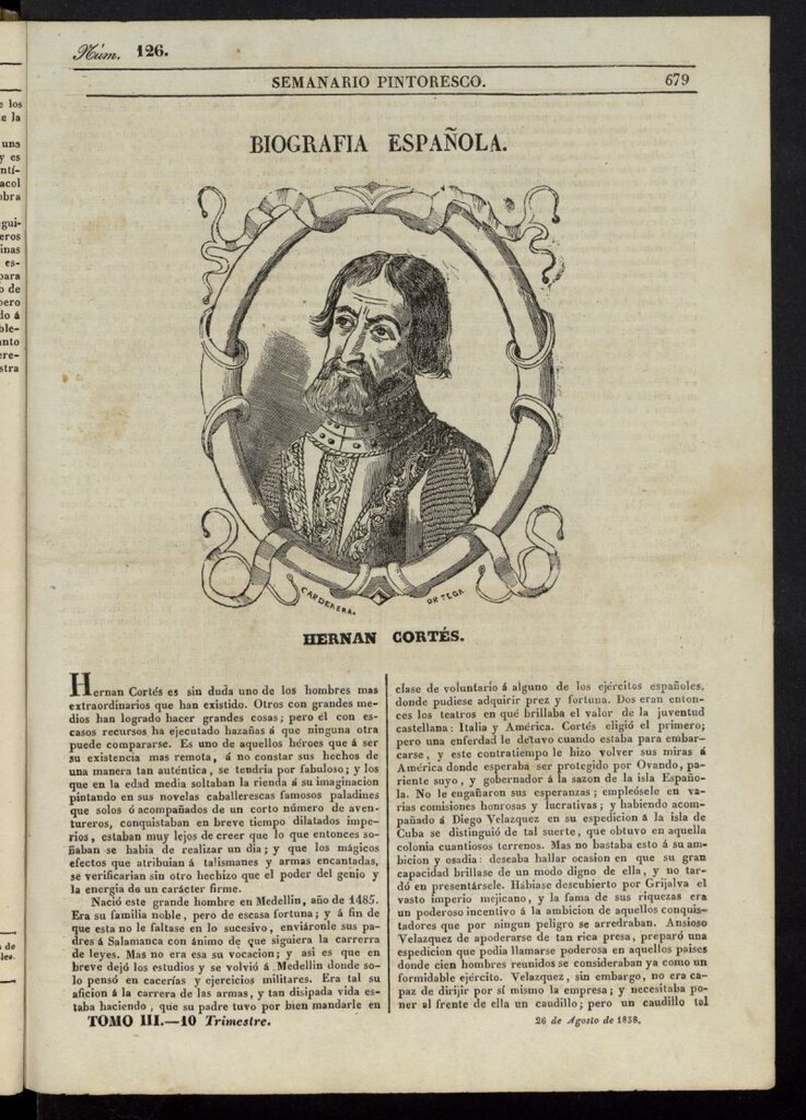 Miniatura de Semanario Pintoresco Español del 26 de agosto de 1838, nº 126