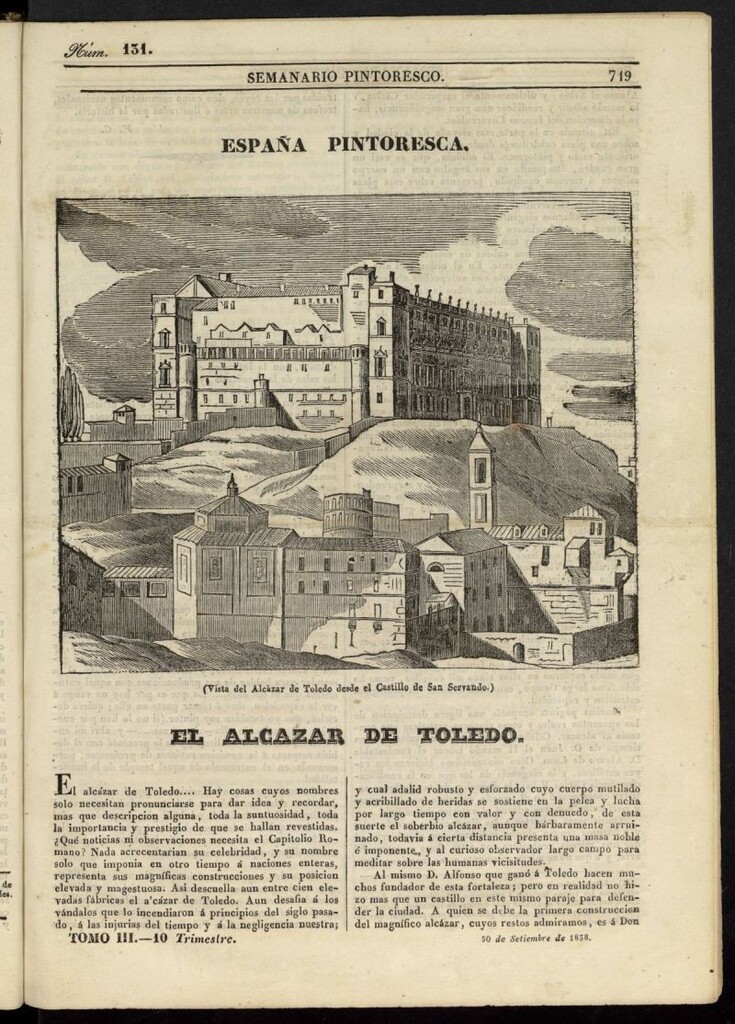 Miniatura de Semanario Pintoresco Español del 30 de septiembre de 1838, nº 131