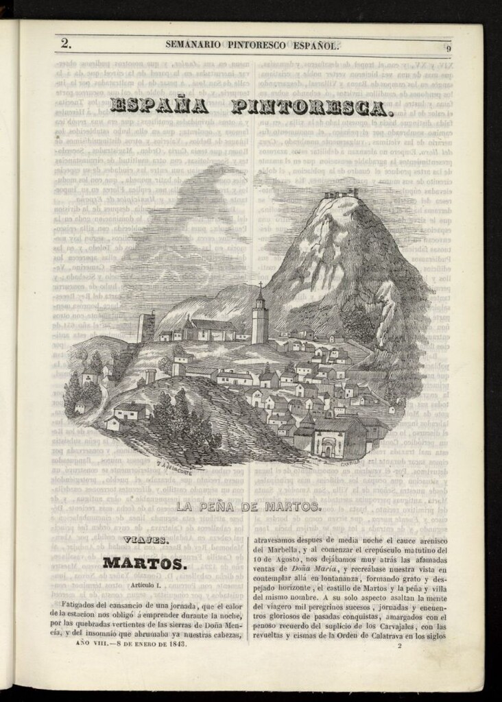 Miniatura de Semanario Pintoresco Español del 8 de enero de 1843, nº 2