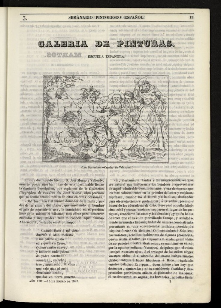 Miniatura de Semanario Pintoresco Español del 15 de enero de 1843, nº 3