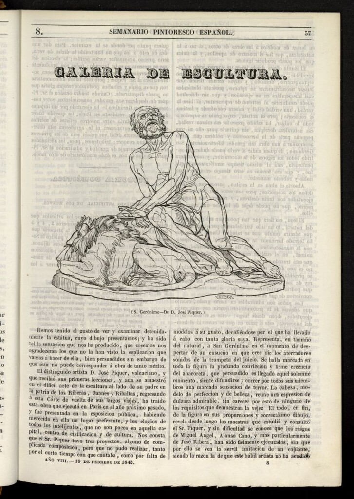 Miniatura de Semanario Pintoresco Español del 19 de febrero de 1843, nº 8