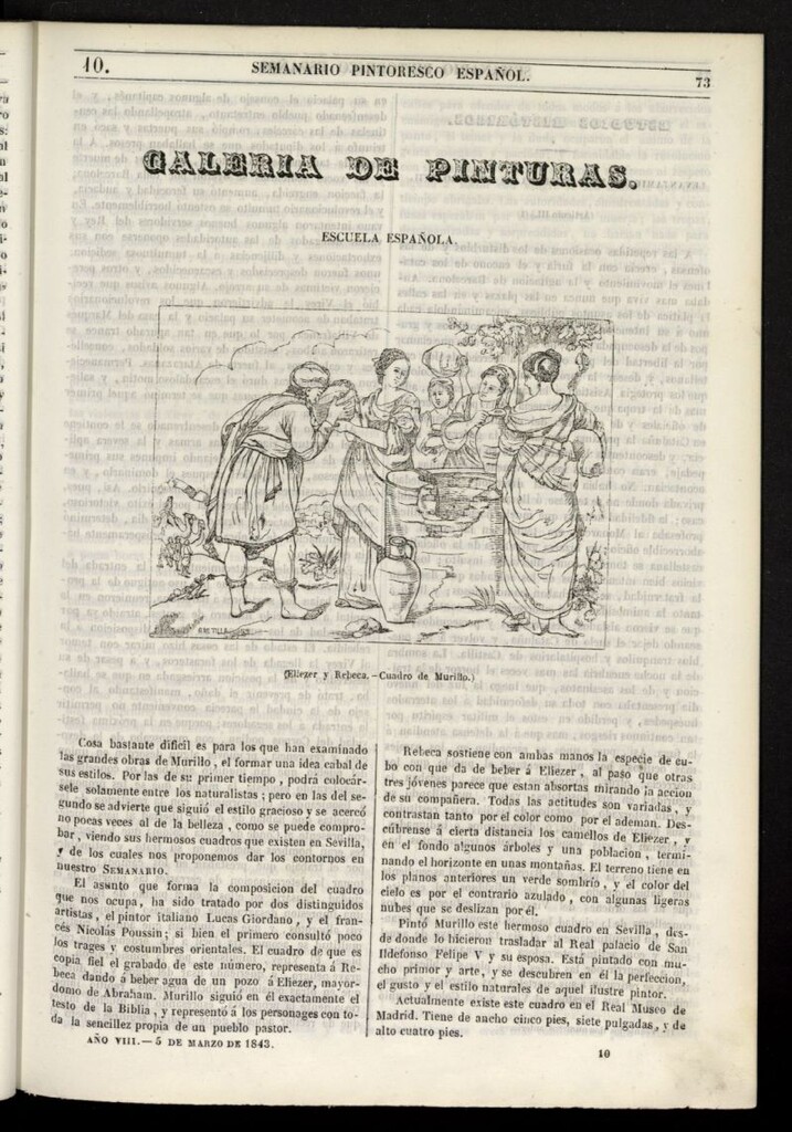 Miniatura de Semanario Pintoresco Español del 5 de marzo de 1843, nº 10