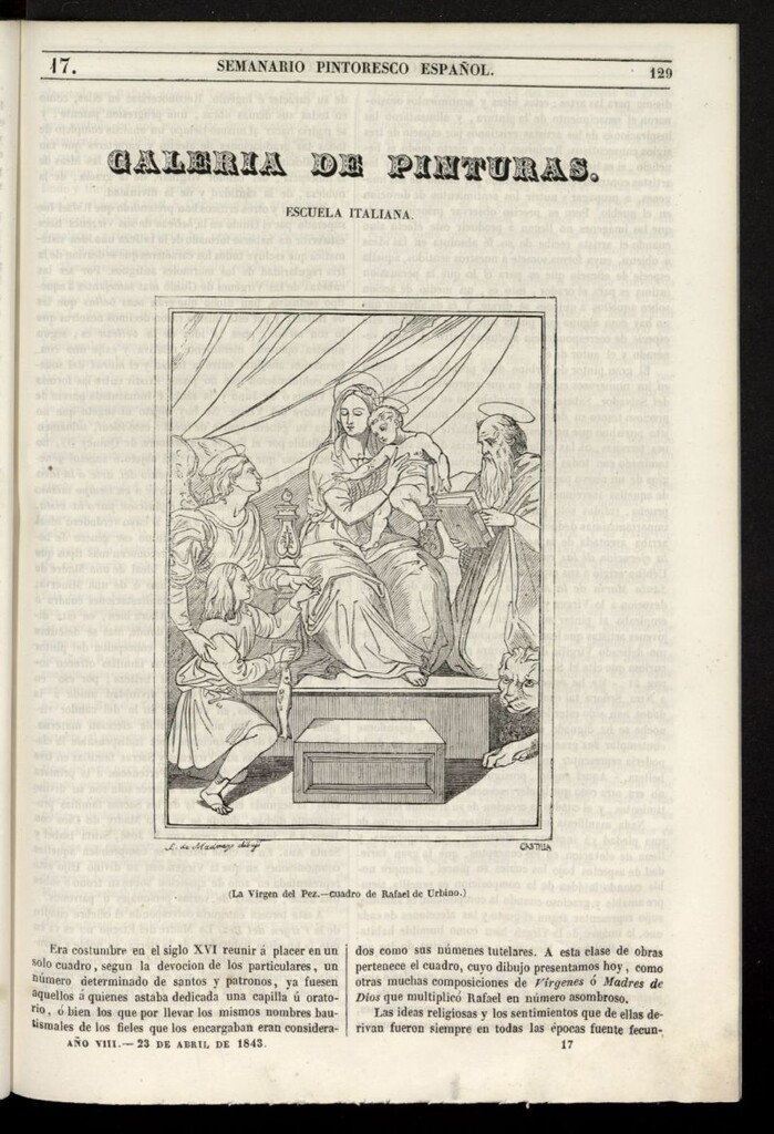 Miniatura de Semanario Pintoresco Español del 23 de abril de 1843, nº 17