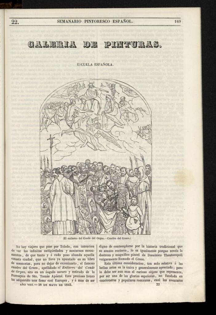 Miniatura de Semanario Pintoresco Español del 28 de mayo de 1843, nº 22