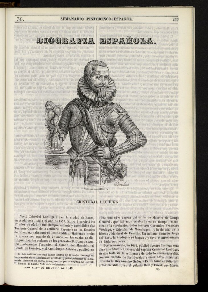 Miniatura de Semanario Pintoresco Español del 23 de julio de 1843, nº 30
