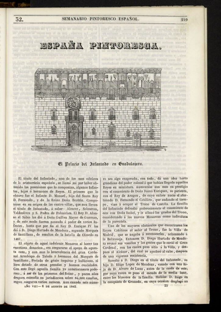Miniatura de Semanario Pintoresco Español del 6 de agosto de 1843, nº 32