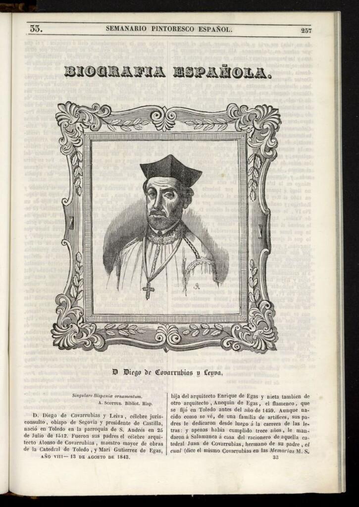 Miniatura de Semanario Pintoresco Español del 13 de agosto de 1843, nº 33