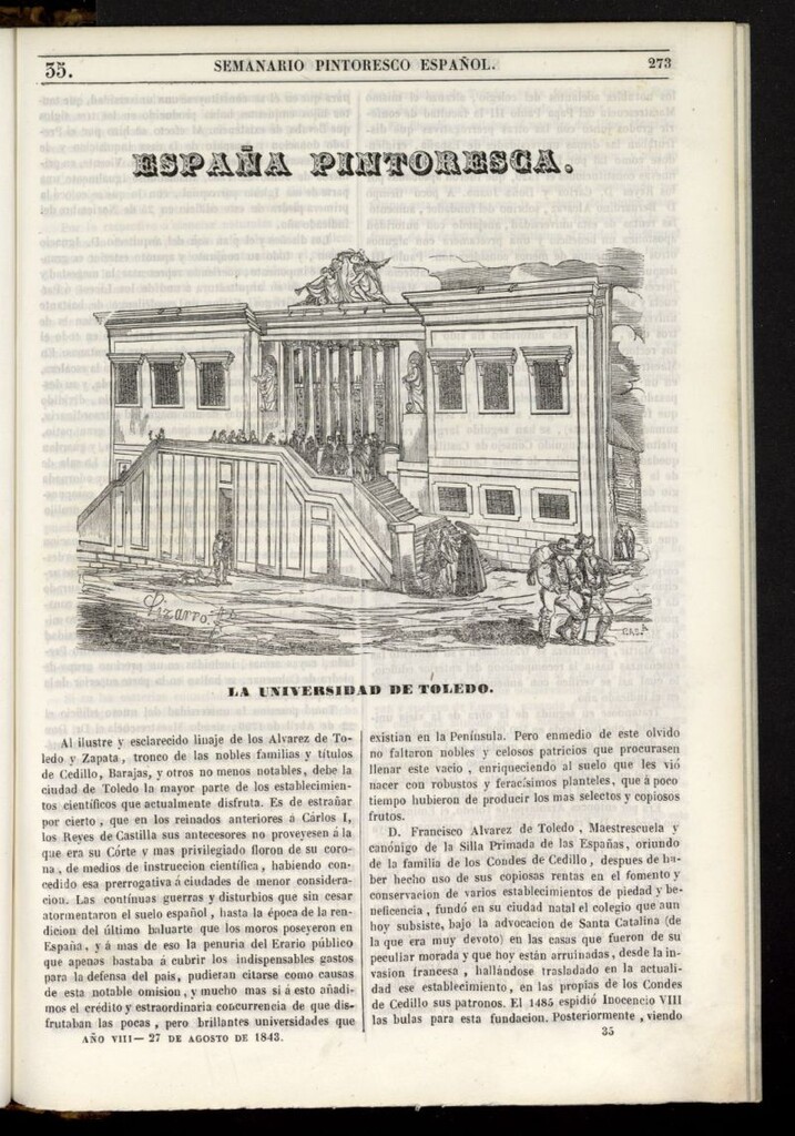 Miniatura de Semanario Pintoresco Español del 27 de agosto de 1843, nº 35