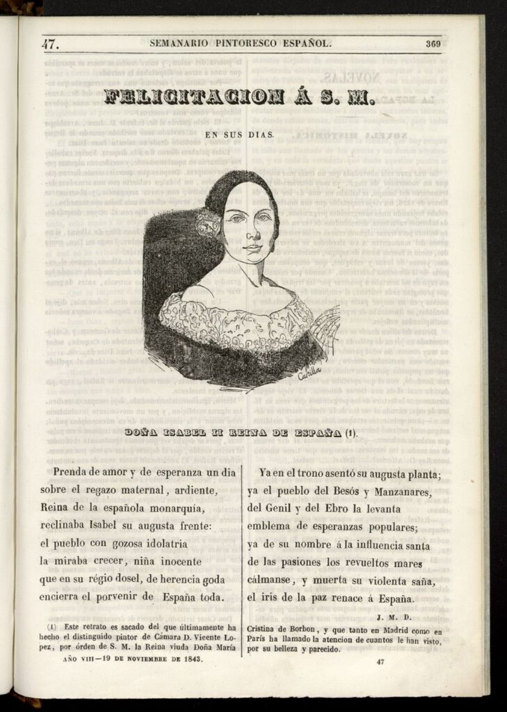Miniatura de Semanario Pintoresco Español del 19 de noviembre de 1843, nº 47
