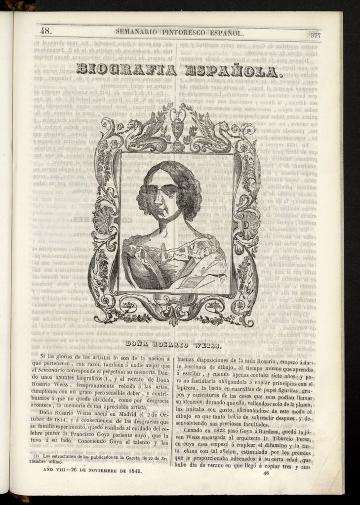 Miniatura de Semanario Pintoresco Español del 26 de noviembre de 1843, nº 48