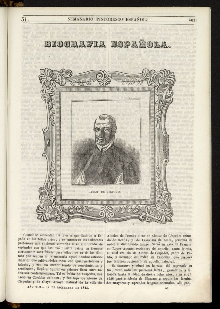 Miniatura de Semanario Pintoresco Español del 17 de diciembre de 1843, nº 51