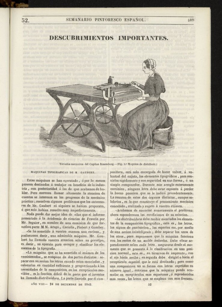 Miniatura de Semanario Pintoresco Español del 24 de diciembre de 1843, nº 52