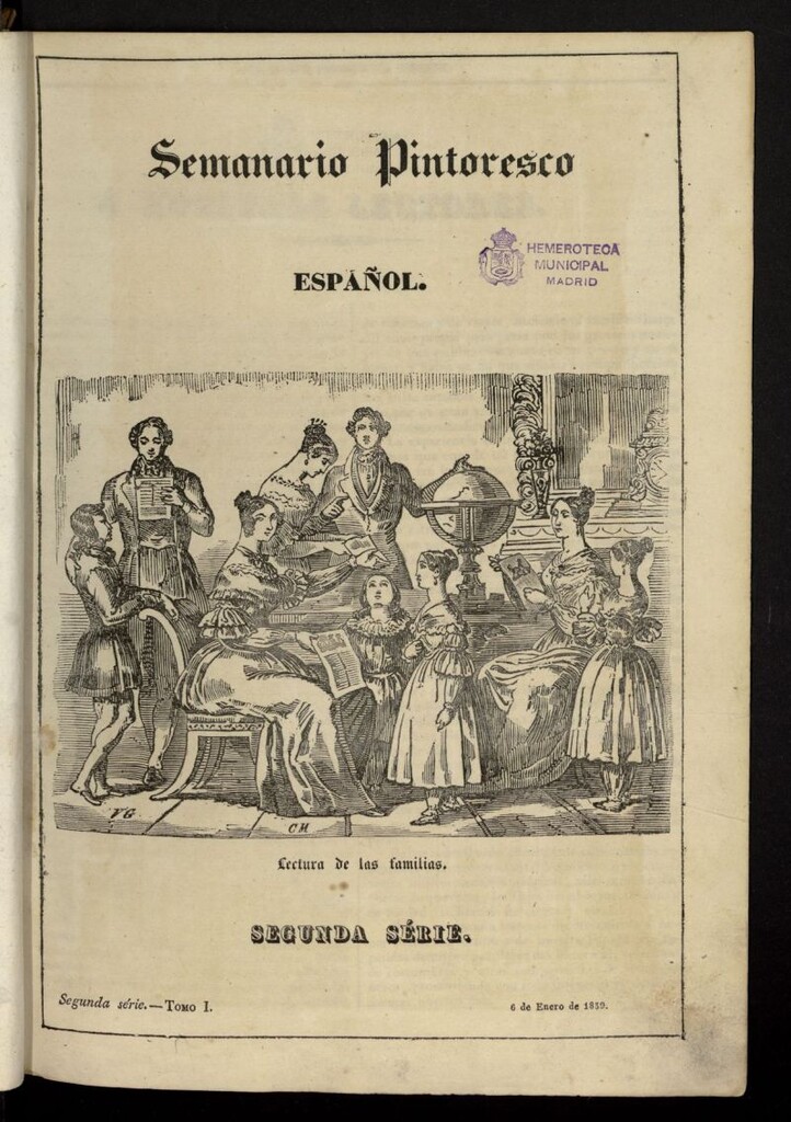 Miniatura de Semanario Pintoresco Español del 6 de enero de 1839, nº 1