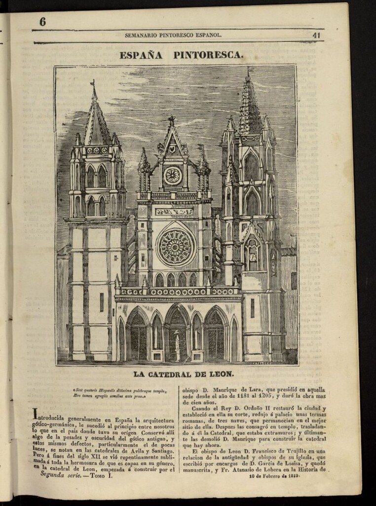 Miniatura de Semanario Pintoresco Español del 10 de febrero de 1839, nº 6