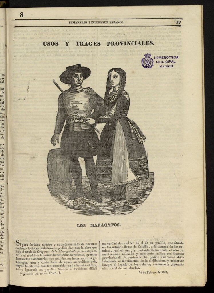 Miniatura de Semanario Pintoresco Español del 24 de febrero de 1839, nº 8