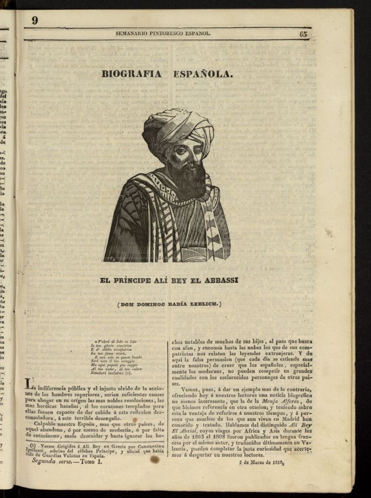 Miniatura de Semanario Pintoresco Español del 3 de marzo de 1839, nº 9
