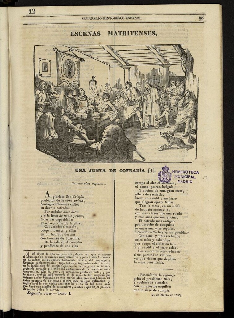 Miniatura de Semanario Pintoresco Español del 24 de marzo de 1839, nº 12