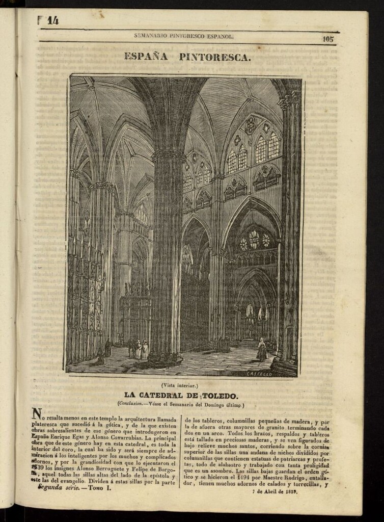 Miniatura de Semanario Pintoresco Español del 7 de abril de 1839, nº 14