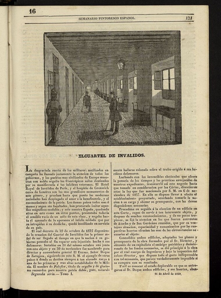 Miniatura de Semanario Pintoresco Español del 21 de abril de 1839, nº 16