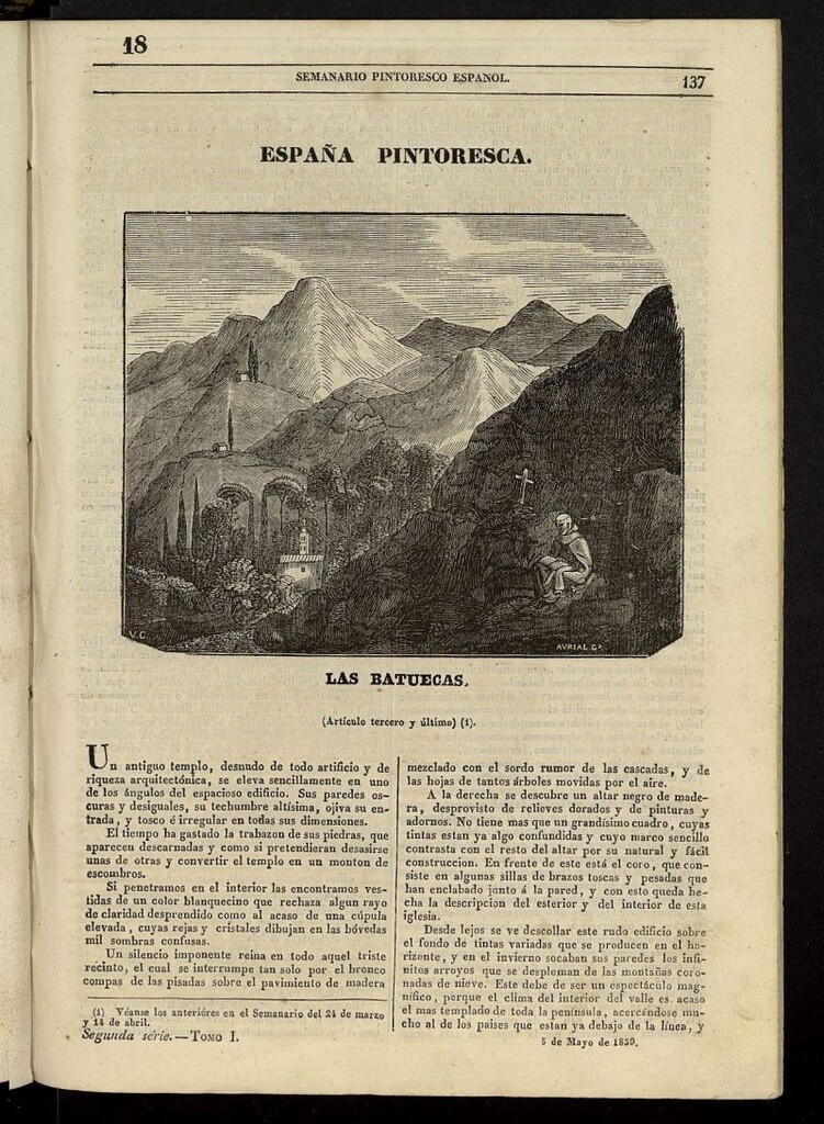 Miniatura de Semanario Pintoresco Español del 5 de mayo de 1839, nº 18
