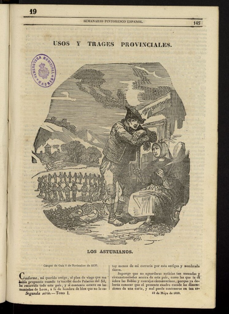 Miniatura de Semanario Pintoresco Español del 12 de mayo de 1839, nº 19