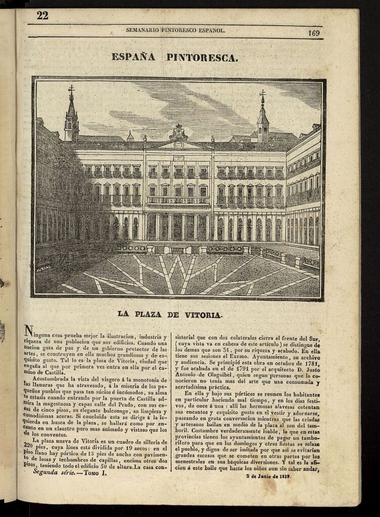 Miniatura de Semanario Pintoresco Español del 2 de junio de 1839, nº 22