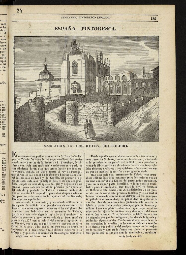 Miniatura de Semanario Pintoresco Español del 16 de junio de 1839, nº 24